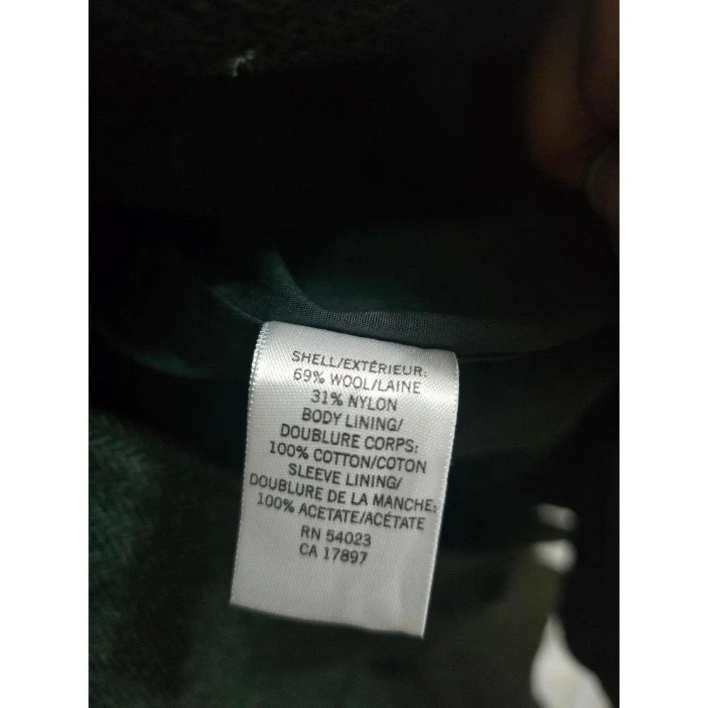 Banana Republic Men's Grey Herringbone Wool Field Jacket Coat XL Heavyweight